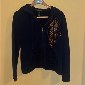 LRL Navy Blue Zip Hoodie